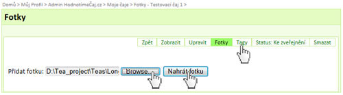 Přidej fotky na HodnotímeČaj.cz