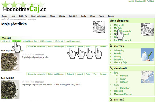 Mé čaje na HodnotímeČaj.cz