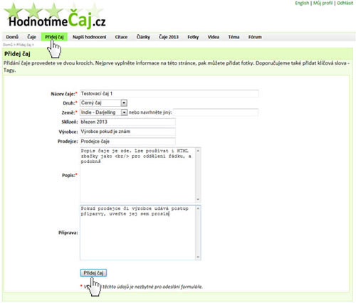 Přidej čaj na HodnotímeČaj.cz